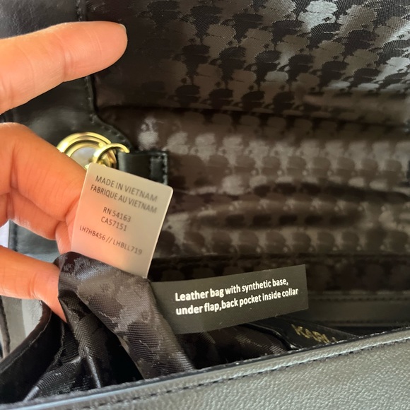 Karl Lagerfeld Bags Karl Lagerfeld Paris Lara Quilted Leather Shoulder Bag In Black Gold